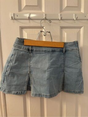 Light Blue Denim Mini Skirt